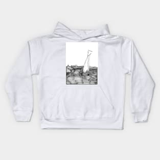 Setting Sail Netherlands Travel Art Kids Hoodie